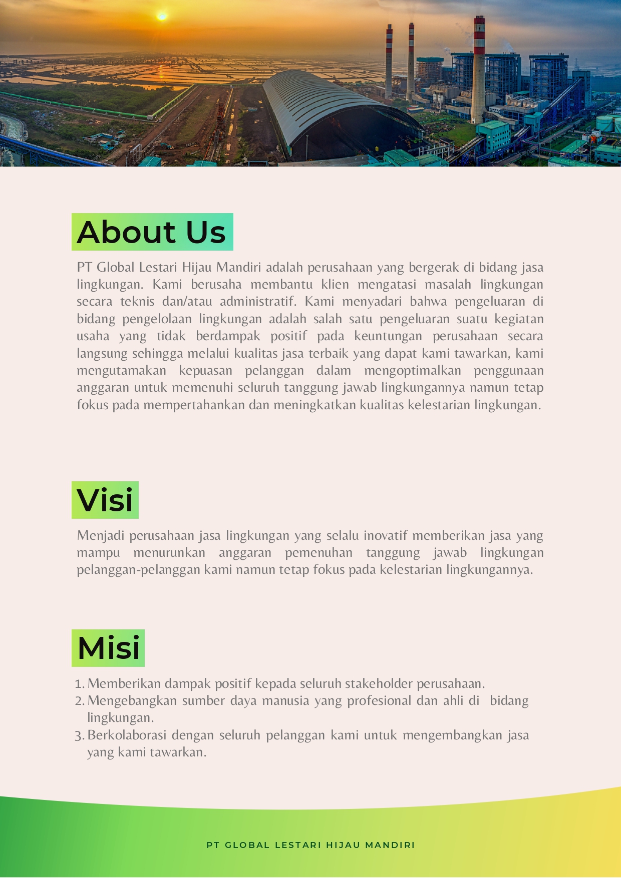 Company Profile Global Lestari Hijau Mandiri